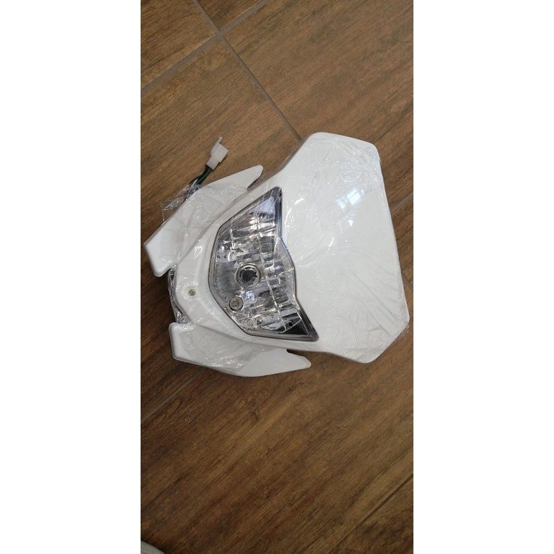 Mascherina Per Faro Moto Universale - Parabrezza In ABS Nero - Diametro 175 Mm - Per Dirt Bike E Motocross