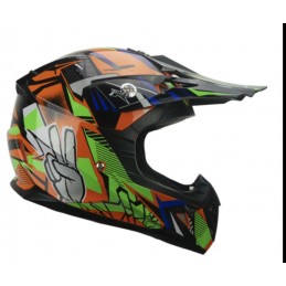 Casco Cross Bimbo Blu